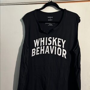 torrid Black Graphic 'Whiskey Behavior' Muscle Tank